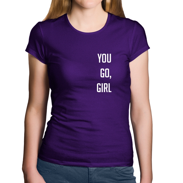 Baby Look Algodão You go girl - Roxa