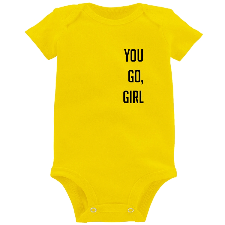 Body Bebê You go girl - Amarelo