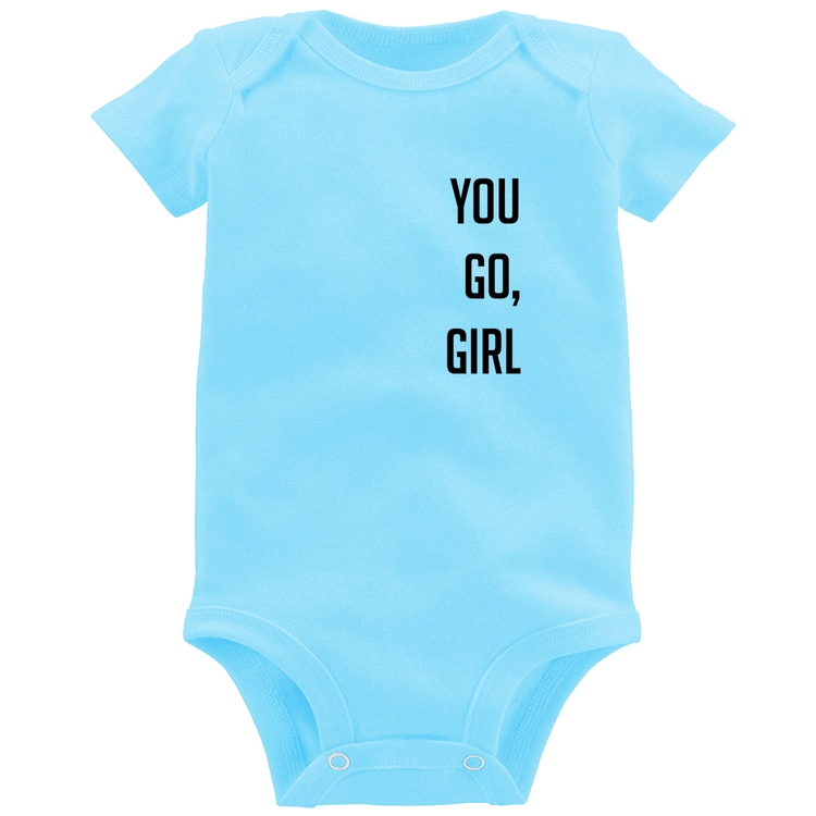 Body Bebê You go girl - Azul Bebê