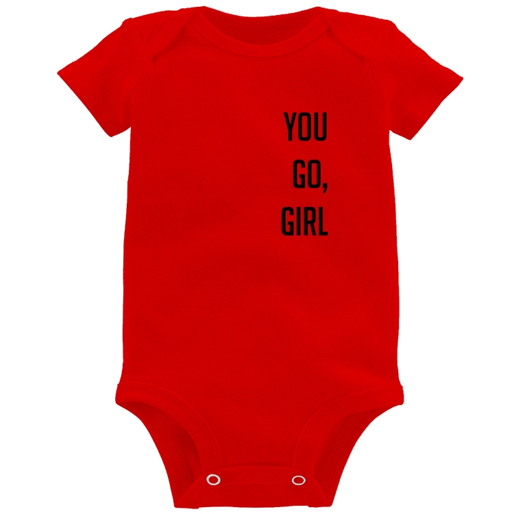 Body Bebê You go girl - Vermelho