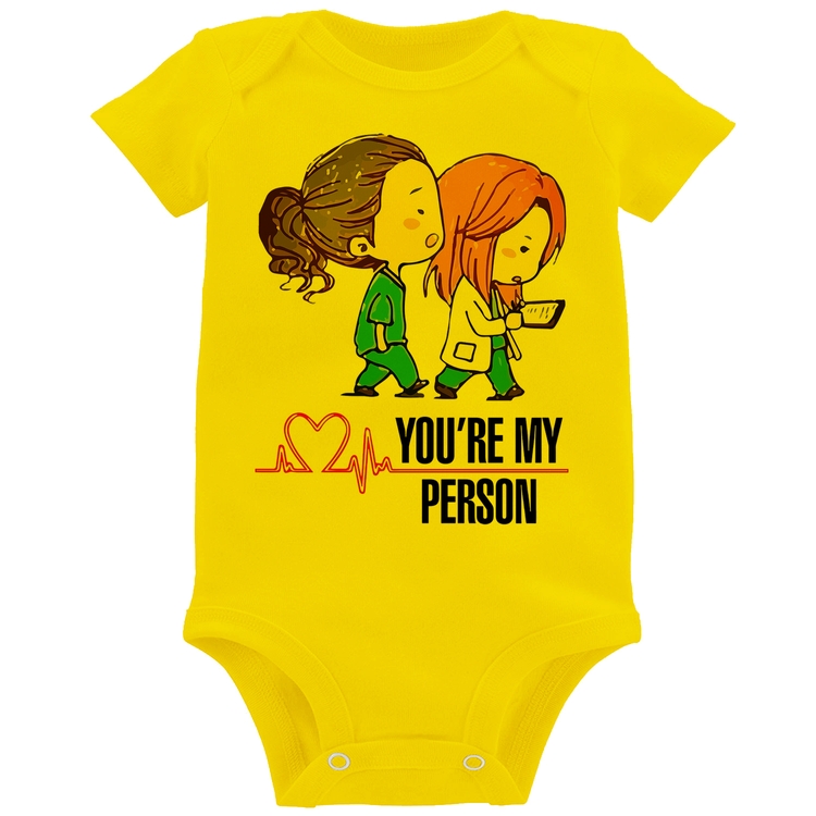 Body Bebê You're My Person - Amarelo