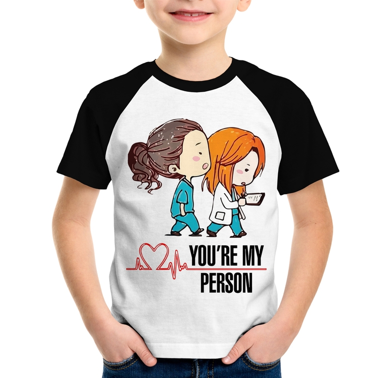 Camiseta Raglan Infantil You're My Person