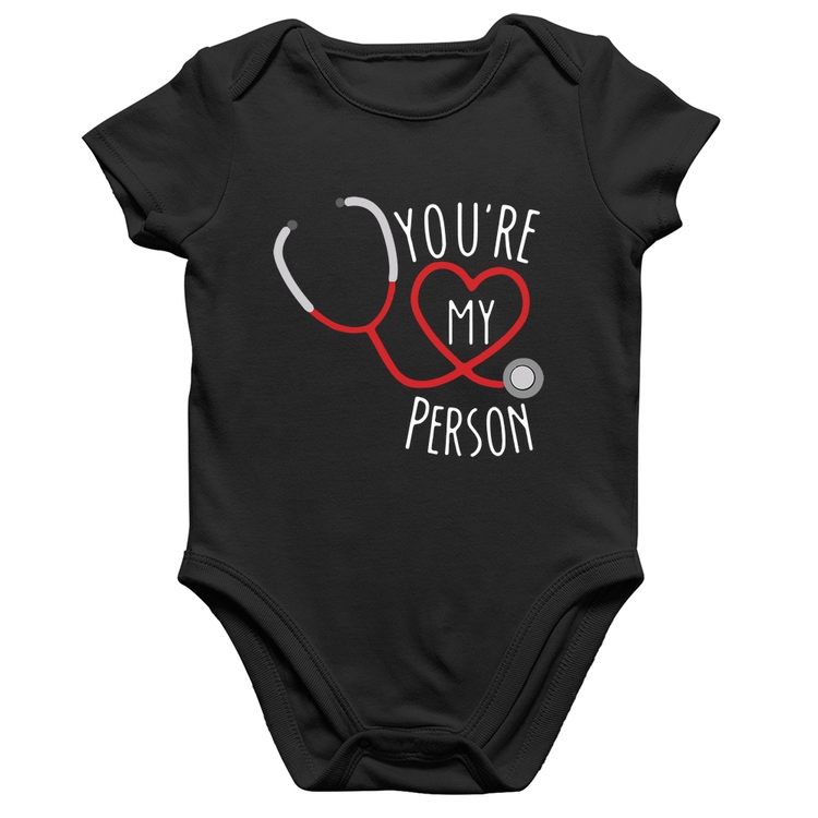 Body Bebê Algodão You're My Person Coração