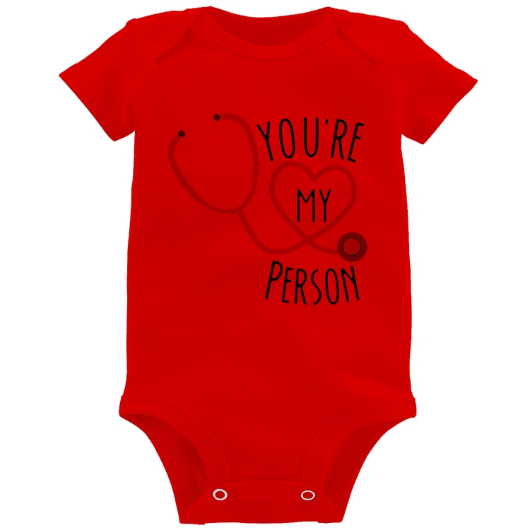 Body Bebê You're My Person Coração - Vermelho