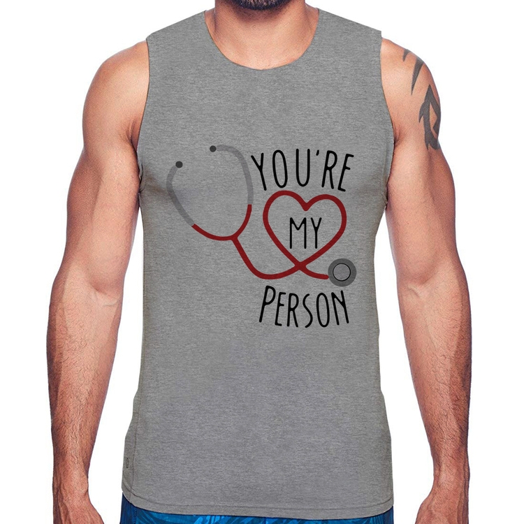 Regata You're My Person Coração - Cinza
