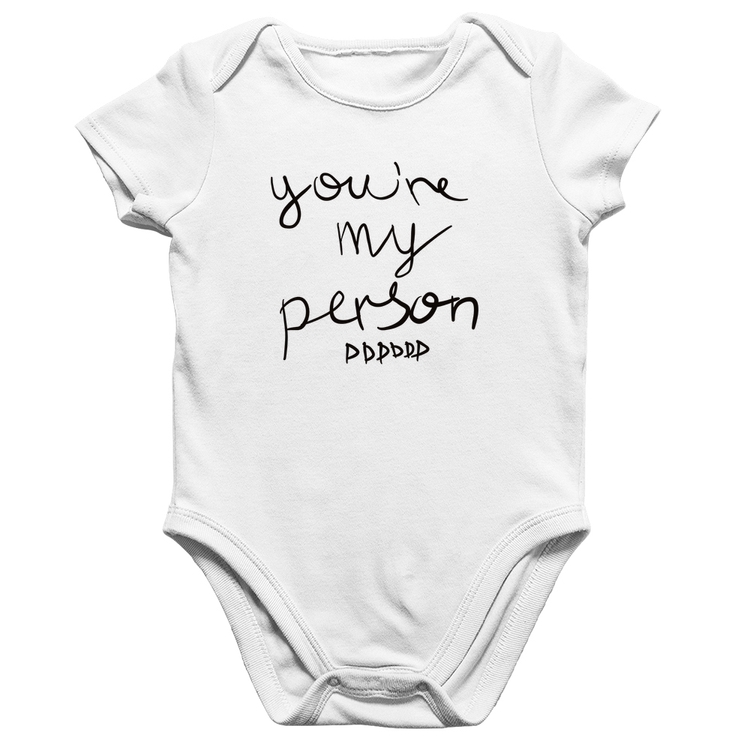 Body Bebê Algodão You're my person frase - Branco