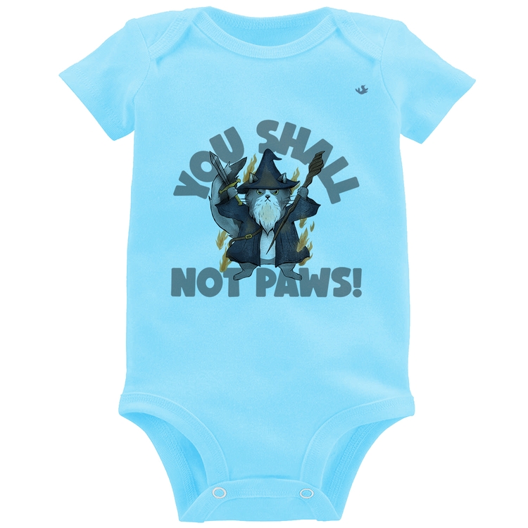 Body Bebê You shall not paws - Azul Bebê
