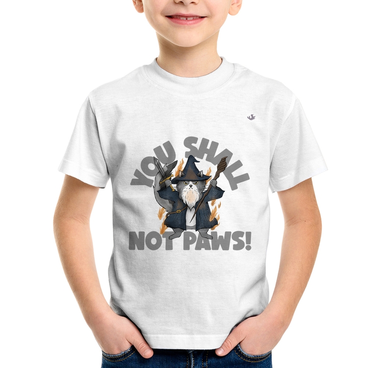 Camiseta Infantil You shall not paws