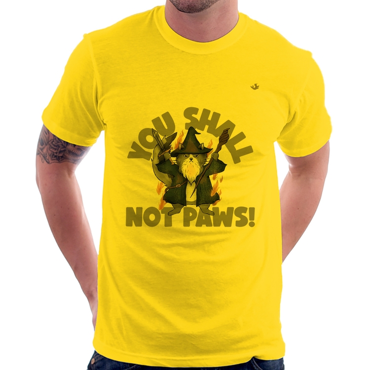 Camiseta You shall not paws - Amarela
