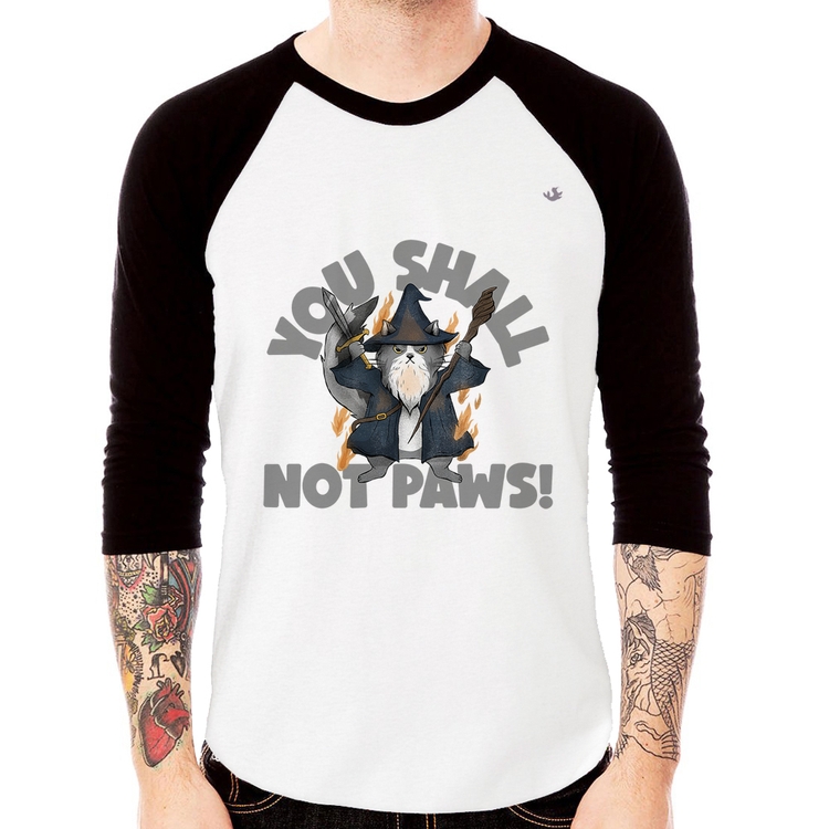 Camiseta Raglan You shall not paws Manga 3/4