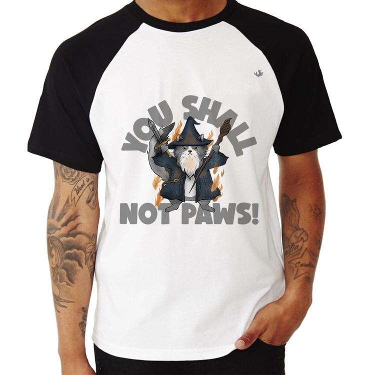 Camiseta Raglan You shall not paws