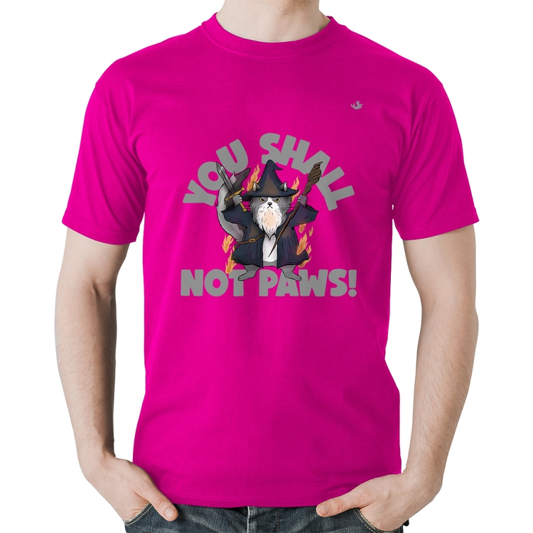 Camiseta Algodão You shall not paws - Rosa