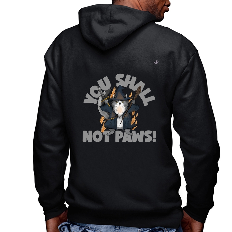Blusa Moletom You shall not paws Masculina com Capuz e Zíper