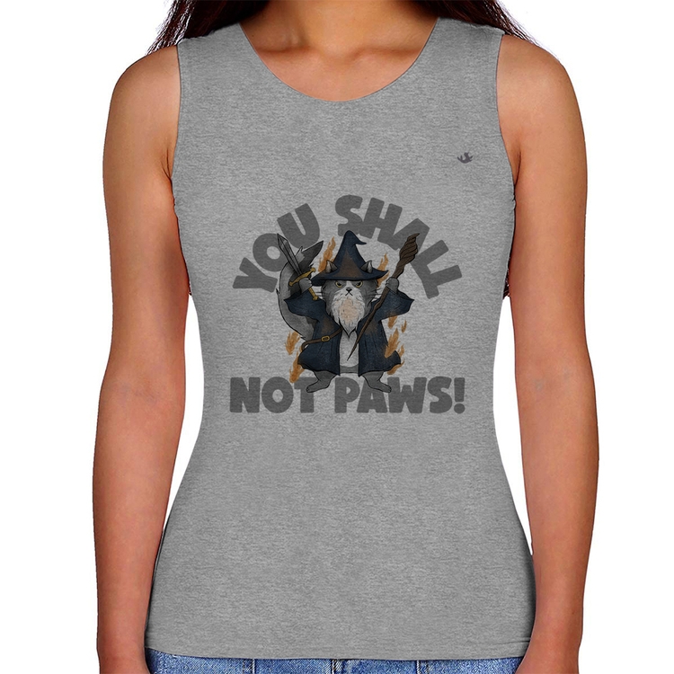 Regata Feminina You shall not paws - Cinza