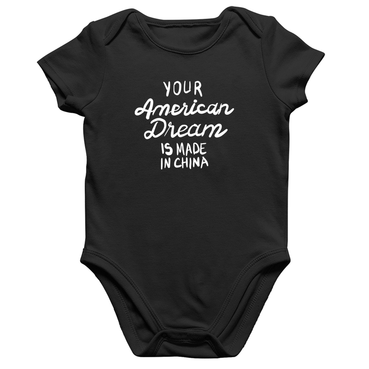 Body Bebê Algodão Your american dream is made in china