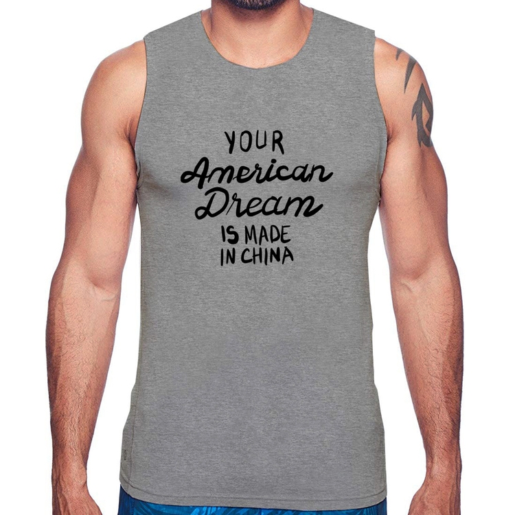 Regata Your american dream is made in china - Cinza