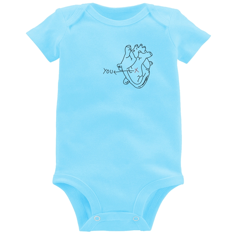 Body Bebê Your position in my heart - Azul Bebê