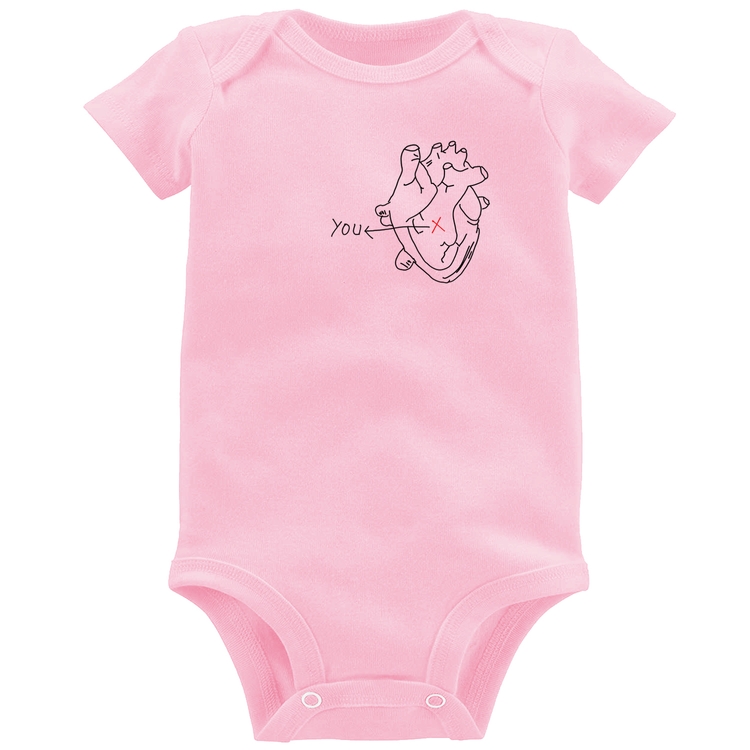 Body Bebê Your position in my heart - Rosa Bebê