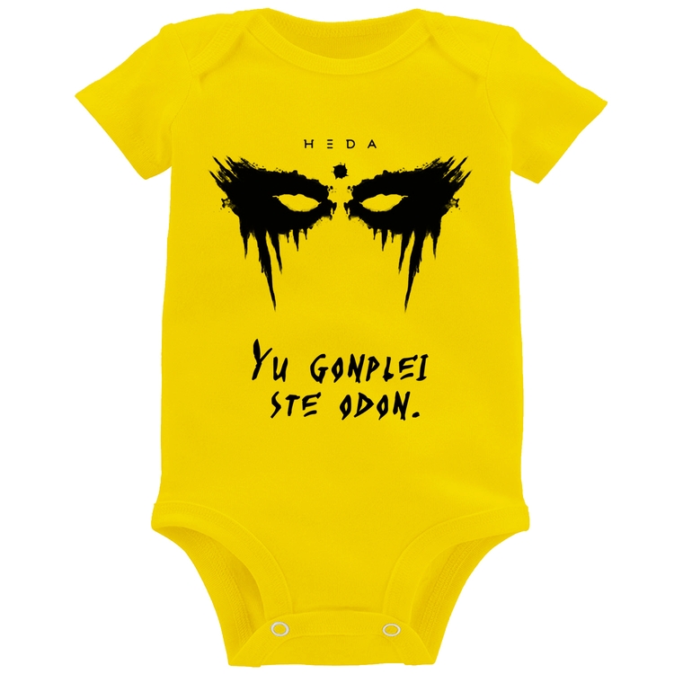 Body Bebê Yu Gonplei Ste Odon - Amarelo