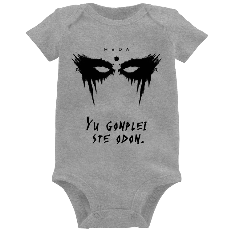 Body Bebê Yu Gonplei Ste Odon - Cinza