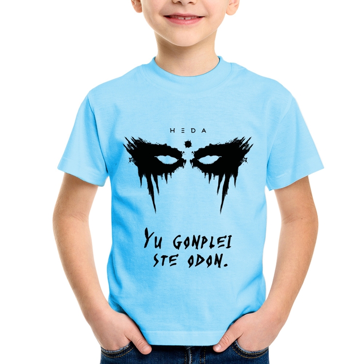 Camiseta Infantil Yu Gonplei Ste Odon - Azul Bebê